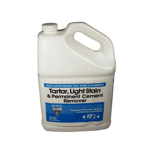 L&R 232 Tartar Light Stain & Permanent Cement Dental Remover 1 Gallon Bottle L&R 232 Tartar Light Stain & Permanent Cement Dental Remover 1 Gallon Bottle